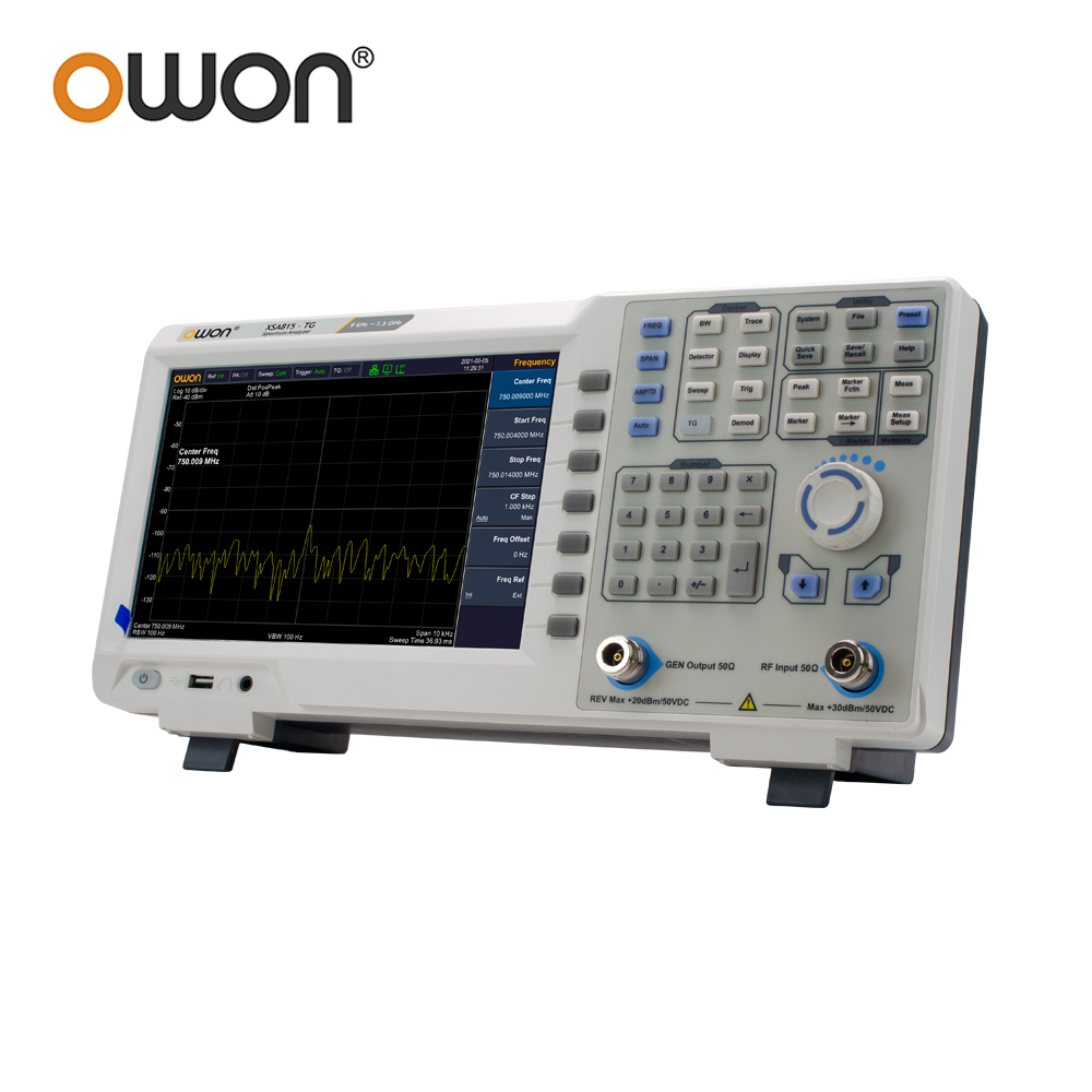Spectrum Analyzer Tracking Generator 1.5Ghz - เครื่องวิเคราะห์สเปกตรัมดิจิตอล OWON XSA815TG หน้าจอ LCD 9