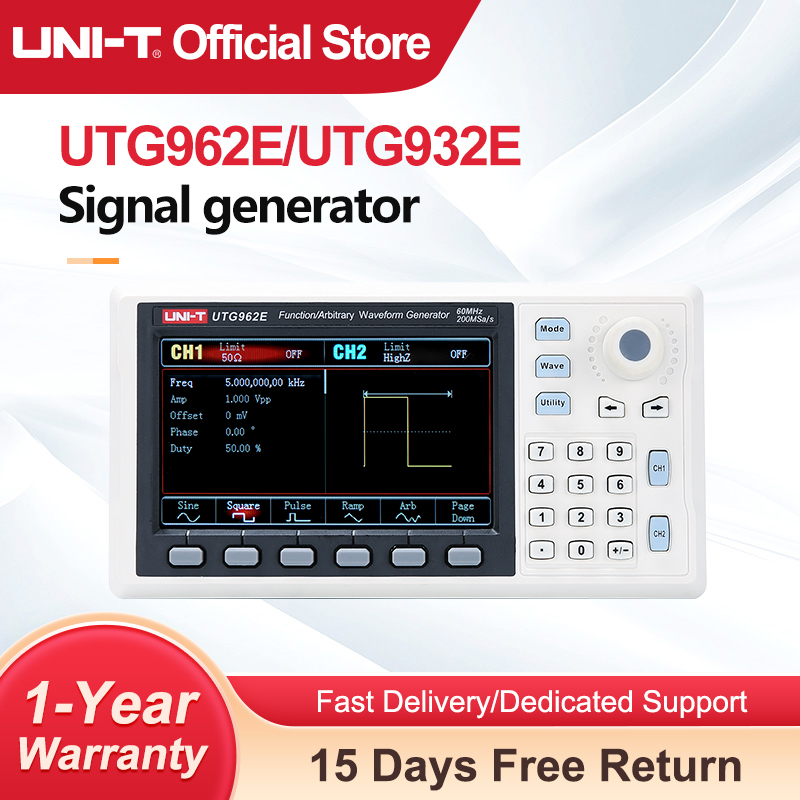 UNI-T UTG932E UTG962E ฟังก์ชั่ - Dual Channel Arbitrary Waveform Function Generator 60Mhz บทวิจารณ์และราคา